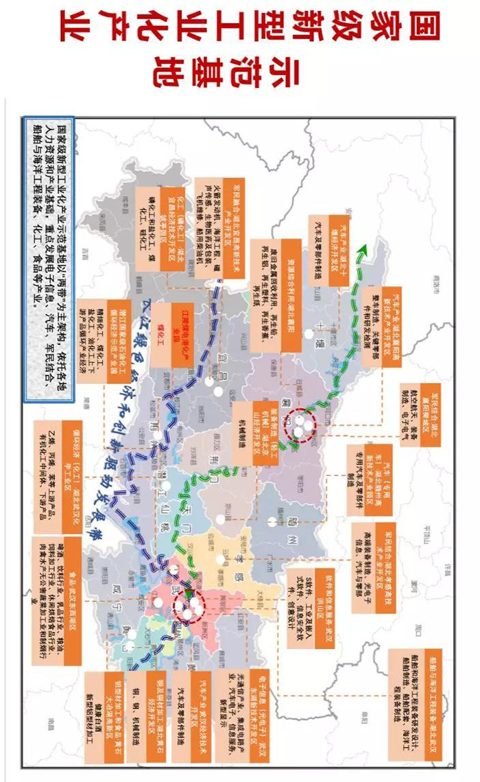湖北省发布“一芯两带三区”布局产业地图 湖北省发布“一芯两带三区”布局产业地图