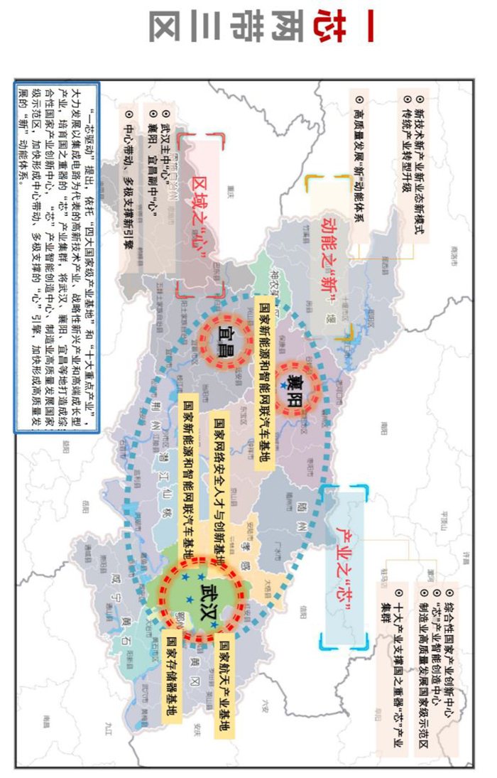 湖北省发布“一芯两带三区”布局产业地图 湖北省发布“一芯两带三区”布局产业地图